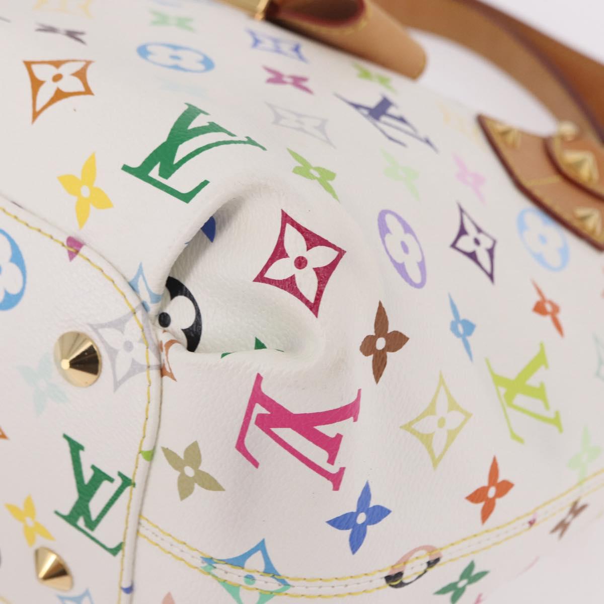 LOUIS VUITTON Monogram Multicolor Annie MM Tote Bag White M40307 LV Auth 191595V
