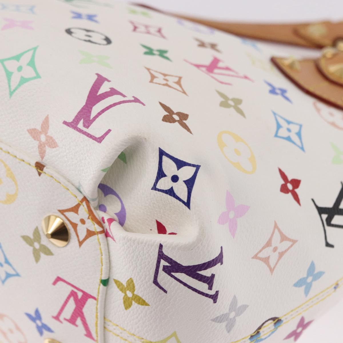 LOUIS VUITTON Monogram Multicolor Annie MM Tote Bag White M40307 LV Auth 191595V