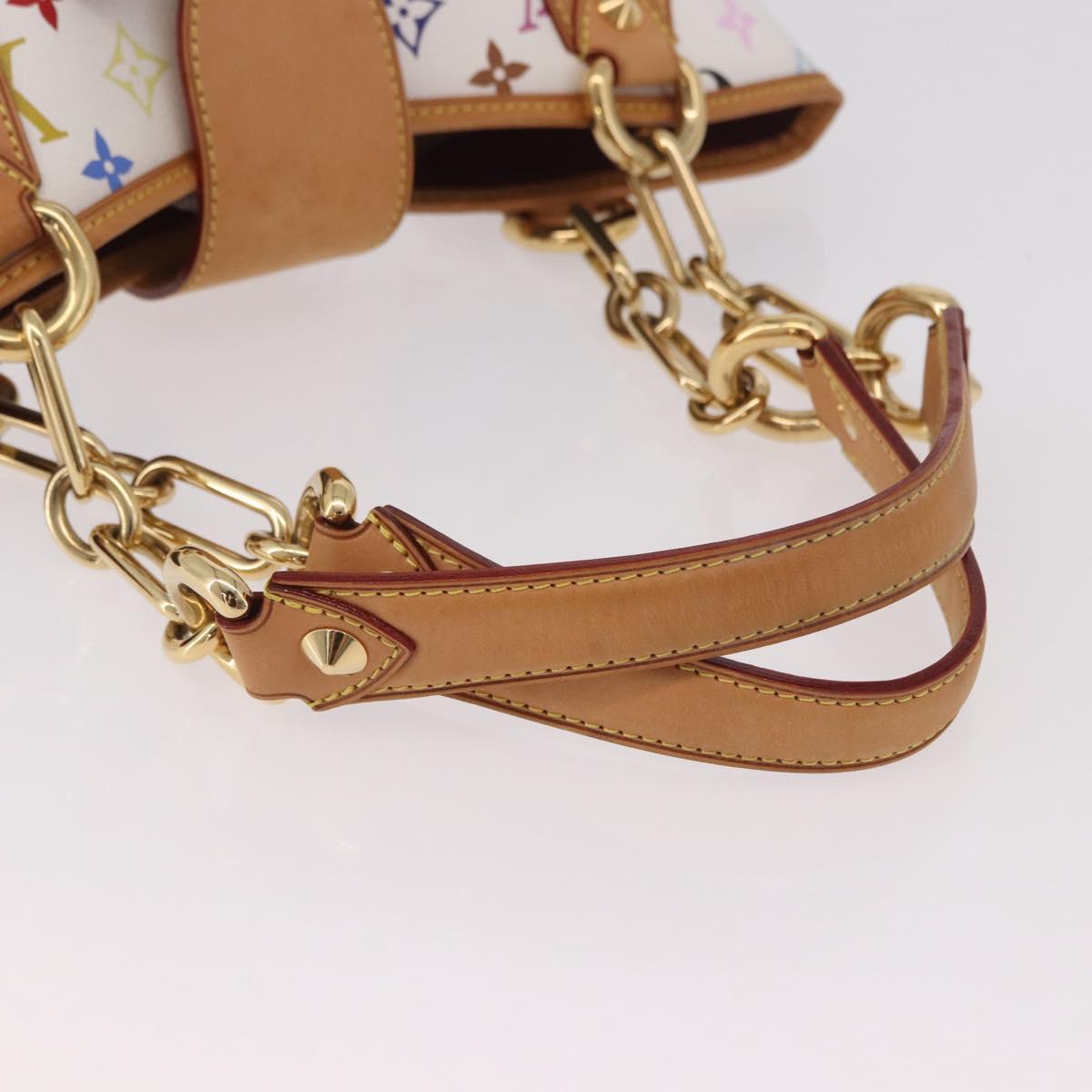 LOUIS VUITTON Monogram Multicolor Annie MM Tote Bag White M40307 LV Auth 191595V