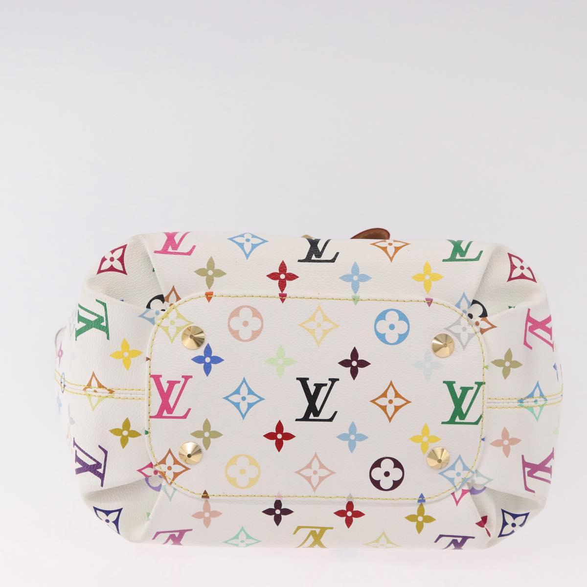 LOUIS VUITTON Monogram Multicolor Annie MM Tote Bag White M40307 LV Auth 191595V