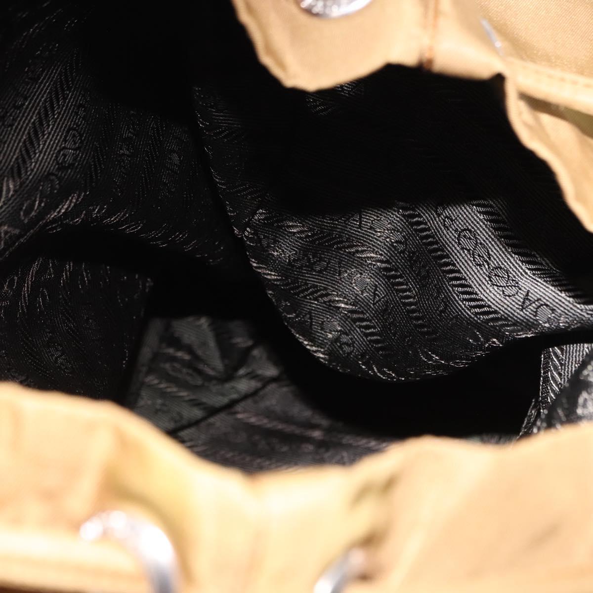 PRADA Backpack Nylon Brown Silver Auth 191597