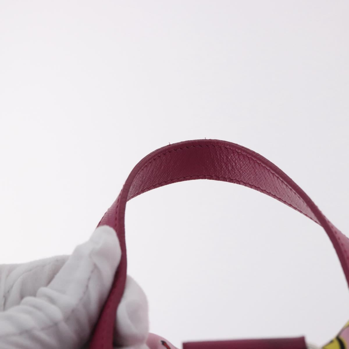 PRADA Backpack Nylon Pink Silver Auth 191598A