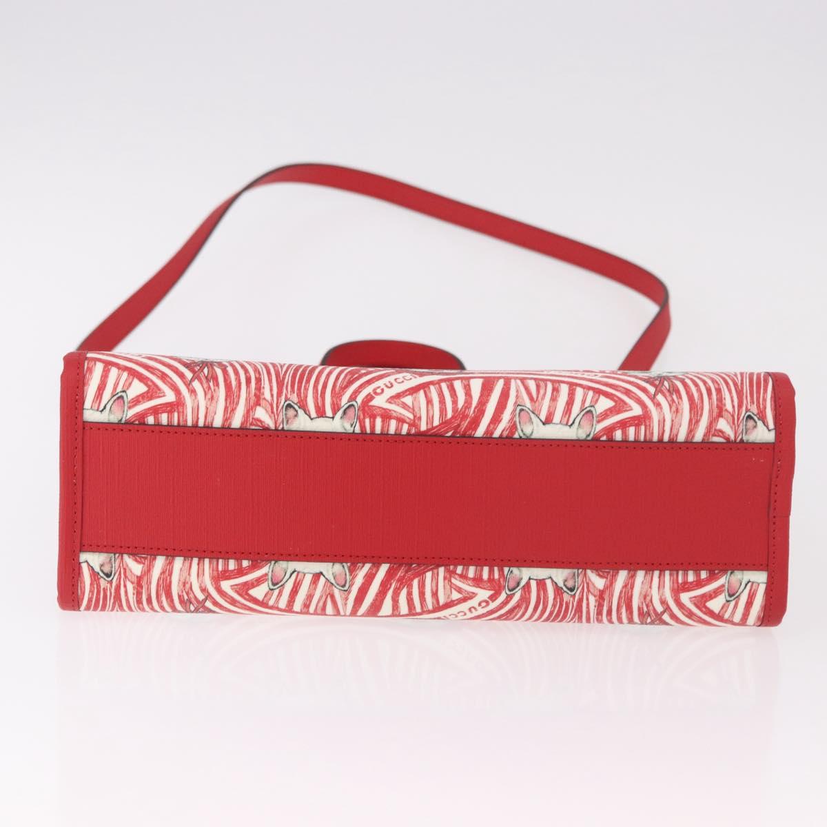 GUCCI Yuko Higuchi Hand Bag PVC 2way Red 630542 Auth 191602SM