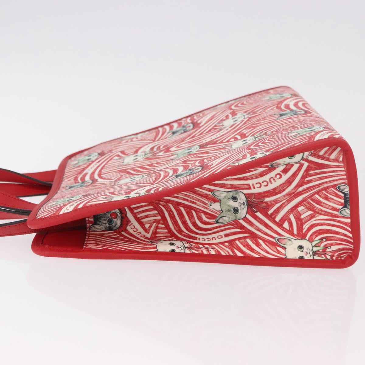 GUCCI Yuko Higuchi Hand Bag PVC 2way Red 630542 Auth 191602SM