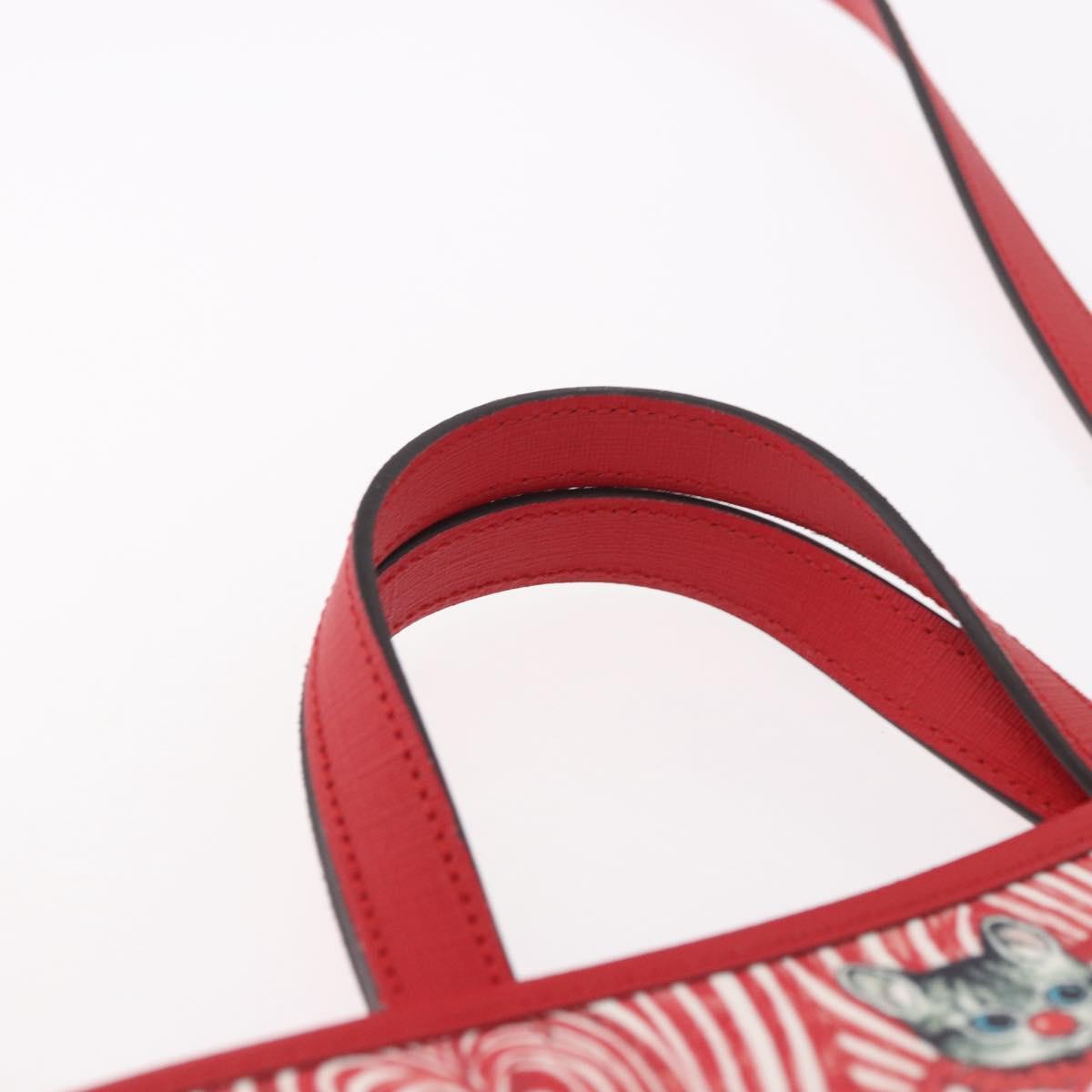 GUCCI Yuko Higuchi Hand Bag PVC 2way Red 630542 Auth 191602SM