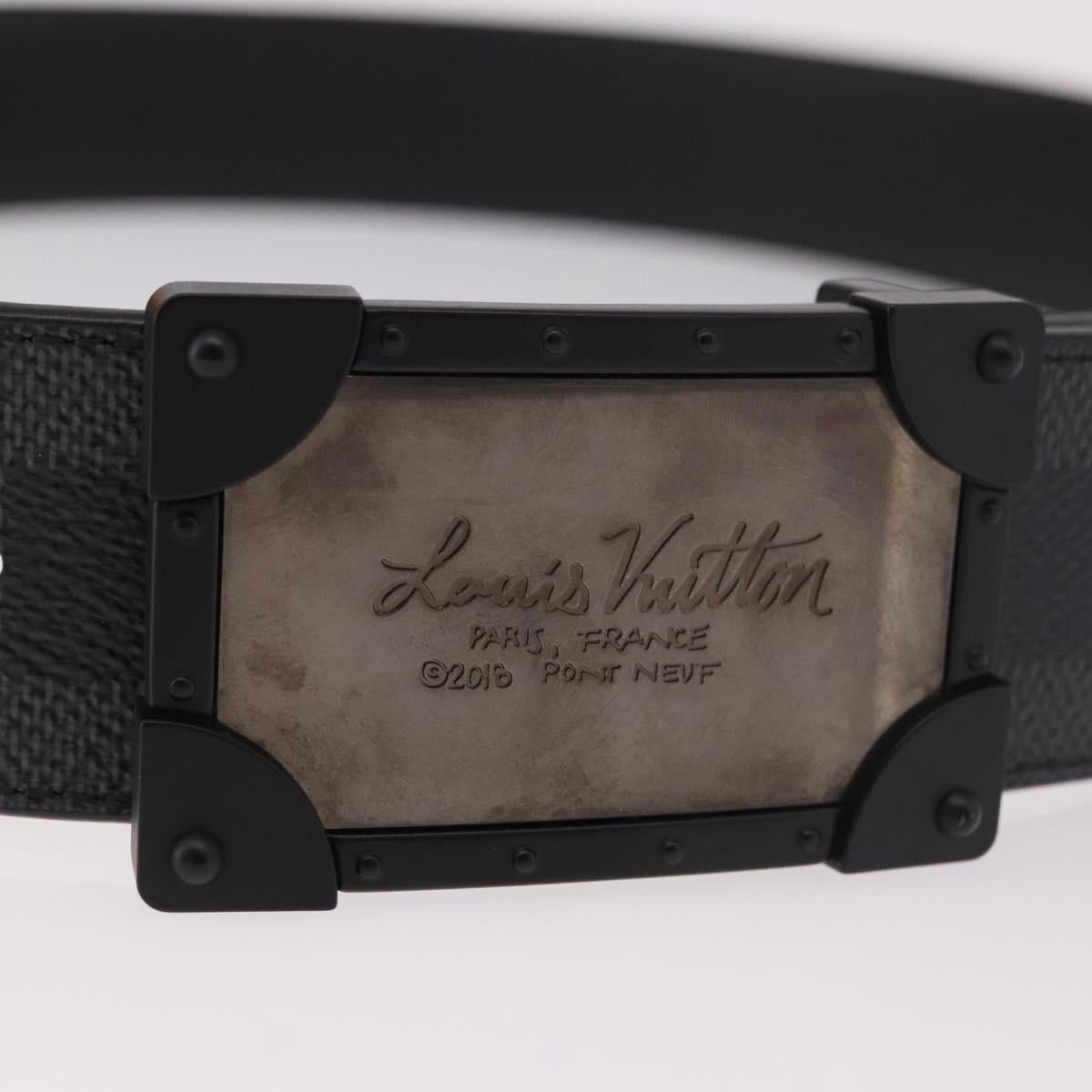 LOUIS VUITTON Damier Grafitte Stateinture NeoTrunk Belt M0184 LV Auth 191603M