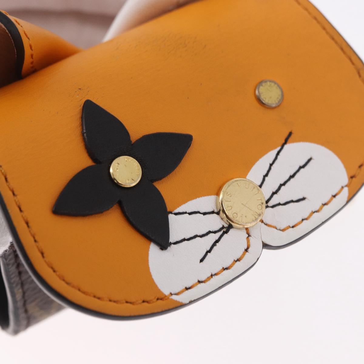 LOUIS VUITTON Monogram Etui Earphone Cat Airpods Pro Case GI0862 Auth 191604