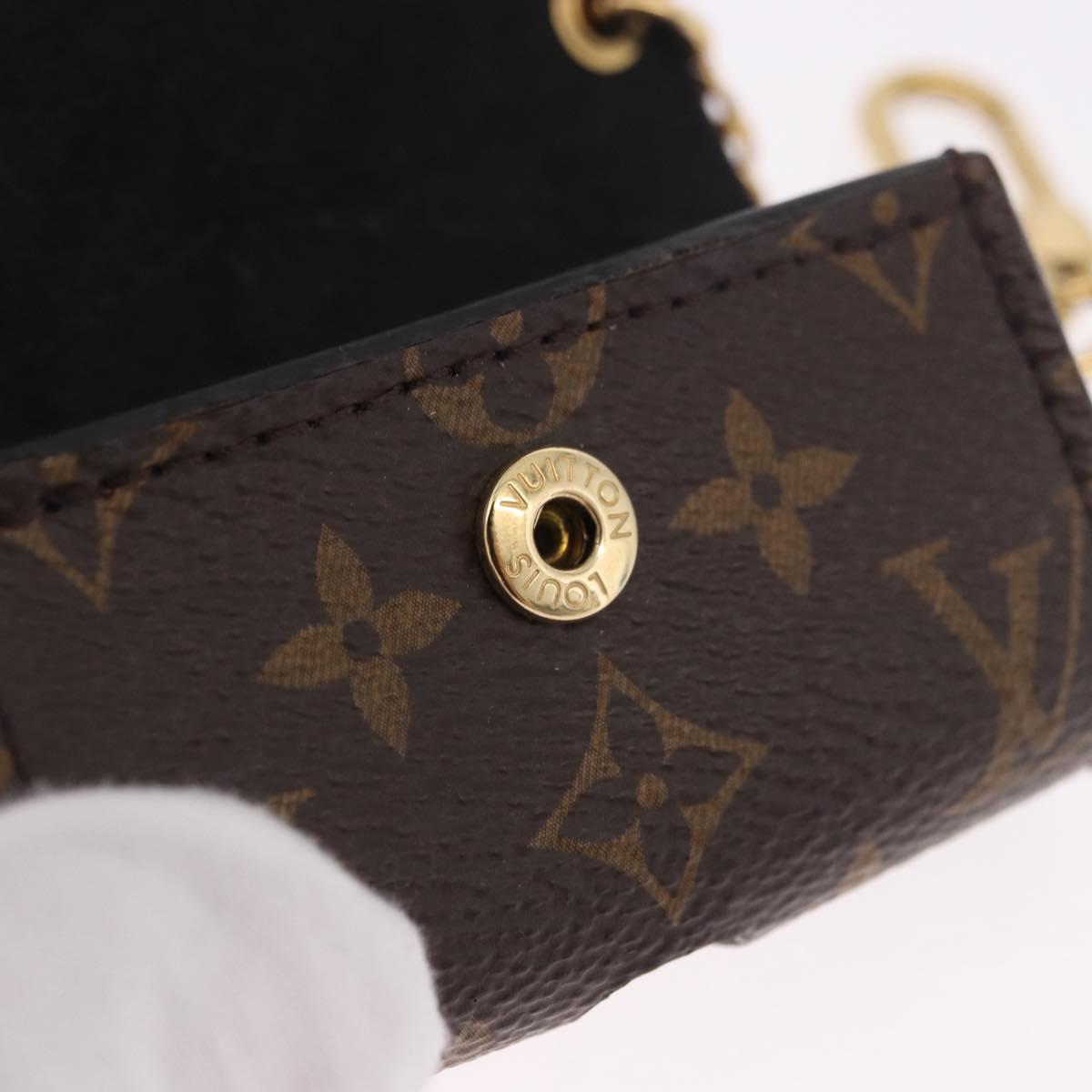 LOUIS VUITTON Monogram Etui Earphone Cat Airpods Pro Case GI0862 Auth 191604