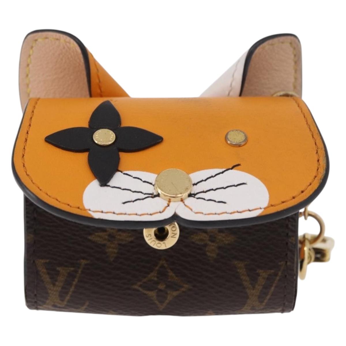 LOUIS VUITTON Monogram Etui Earphone Cat Airpods Pro Case GI0862 Auth 191604