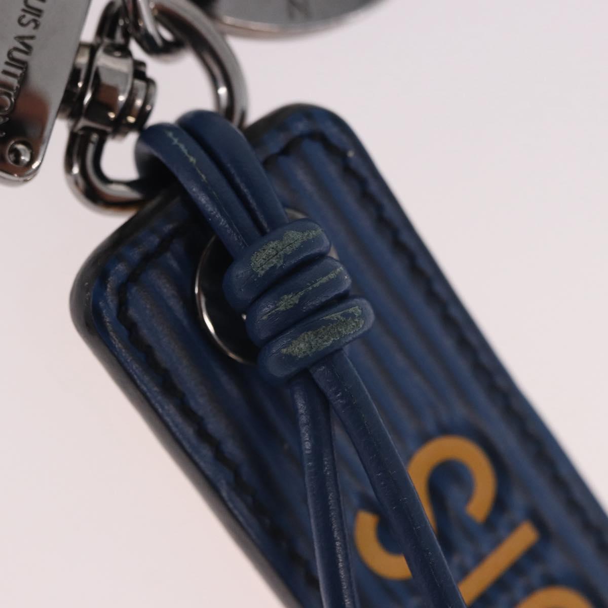 LOUIS VUITTON Epi Porte Cles LV Dual Key Holder Blue Yellow MP2553 Auth 191605A