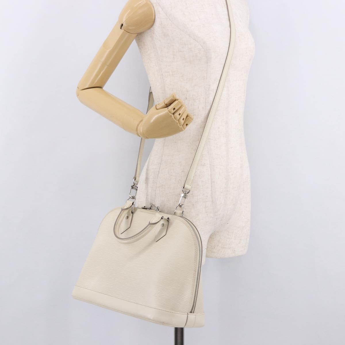 LOUIS VUITTON Epi Alma PM Hand Bag Yvoire White M4030J LV Auth 191616A