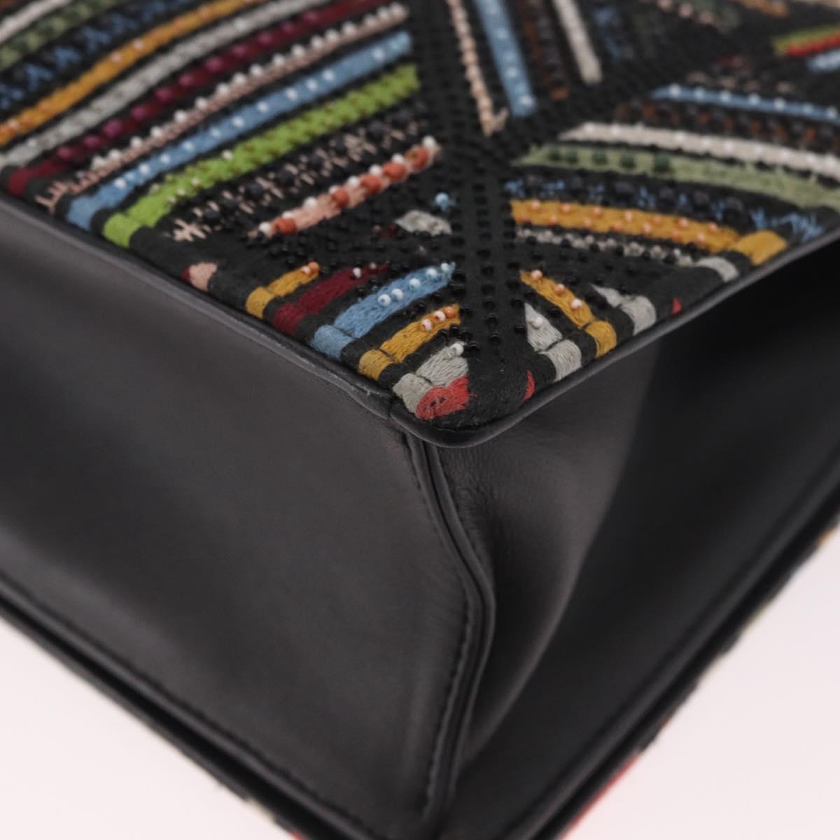 Christian Dior Chain Shoulder Bag Beads Multicolor Gold Auth 191618M