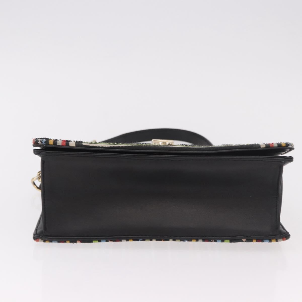 Christian Dior Chain Shoulder Bag Beads Multicolor Gold Auth 191618M