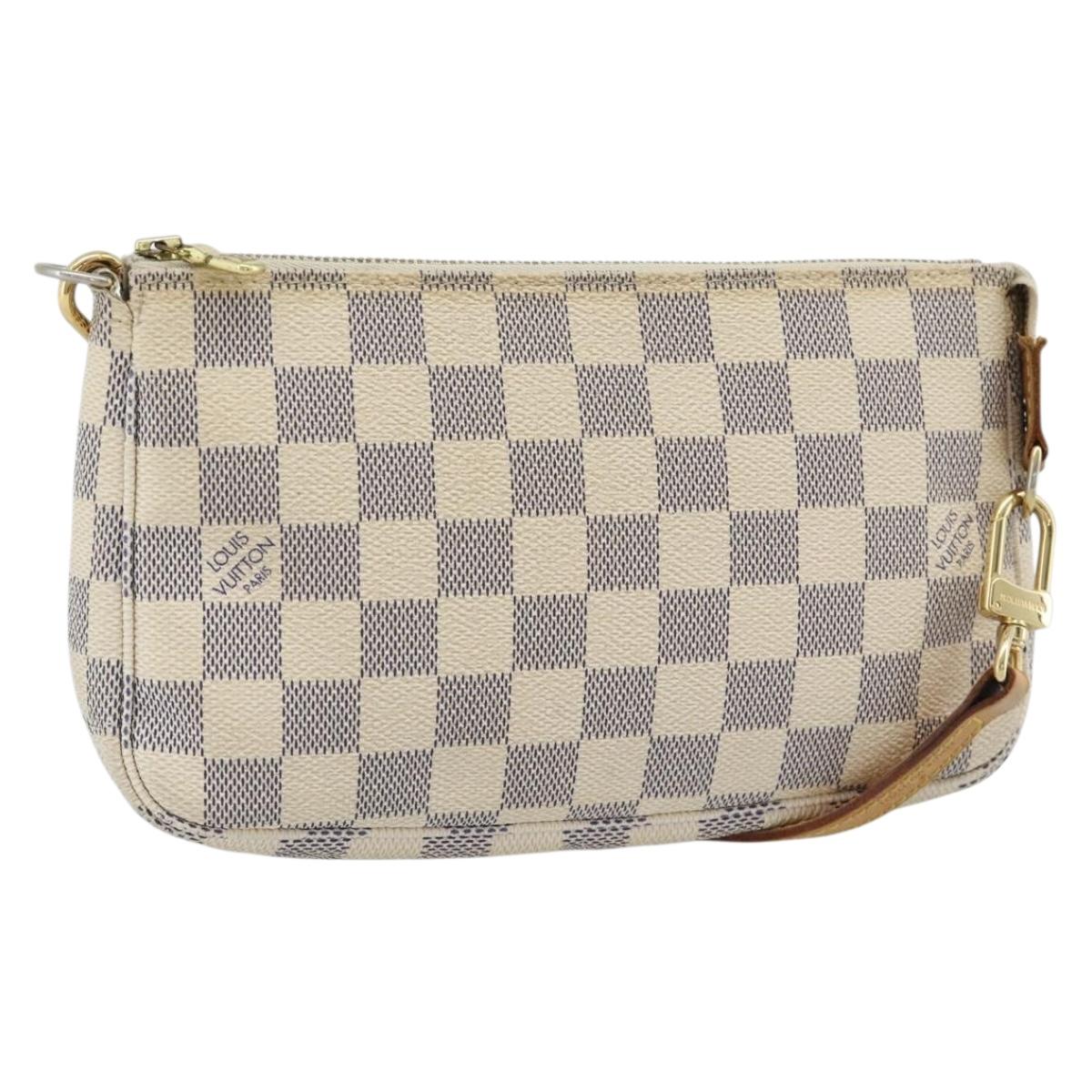 LOUIS VUITTON Damier Azur Pochette Accessoires Pouch N51986 LV Auth 191619