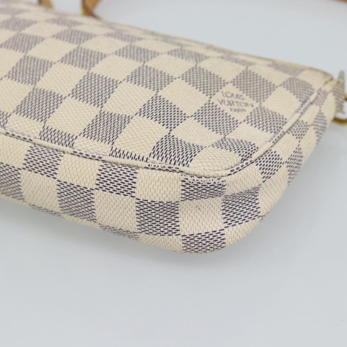 LOUIS VUITTON Damier Azur Pochette Accessoires Pouch N51986 LV Auth 191619