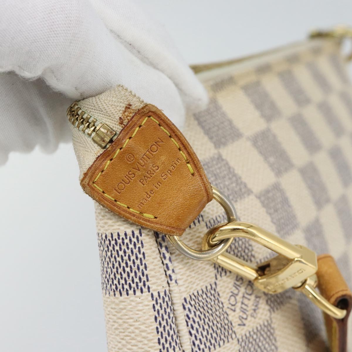 LOUIS VUITTON Damier Azur Pochette Accessoires Pouch N51986 LV Auth 191619
