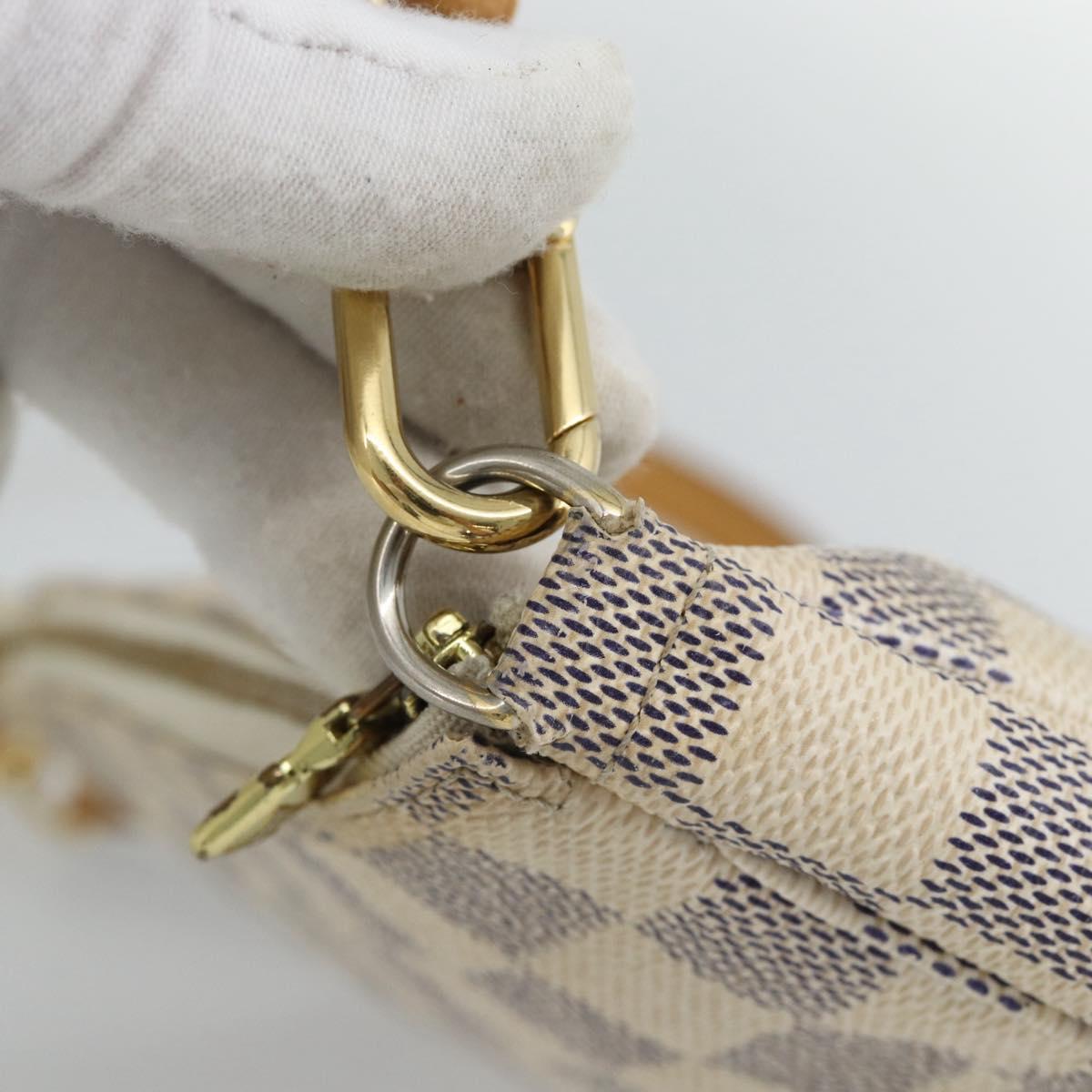 LOUIS VUITTON Damier Azur Pochette Accessoires Pouch N51986 LV Auth 191619