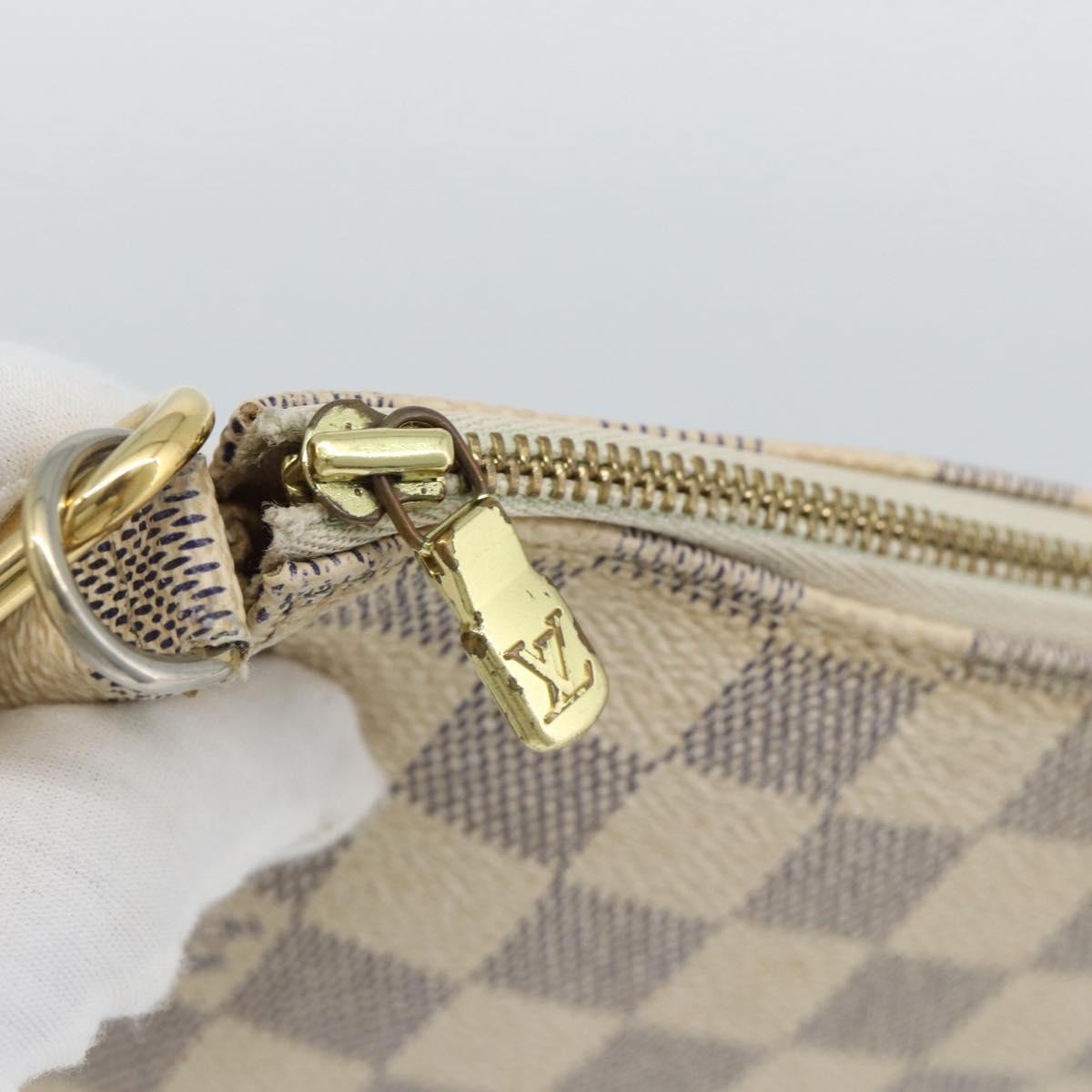 LOUIS VUITTON Damier Azur Pochette Accessoires Pouch N51986 LV Auth 191619