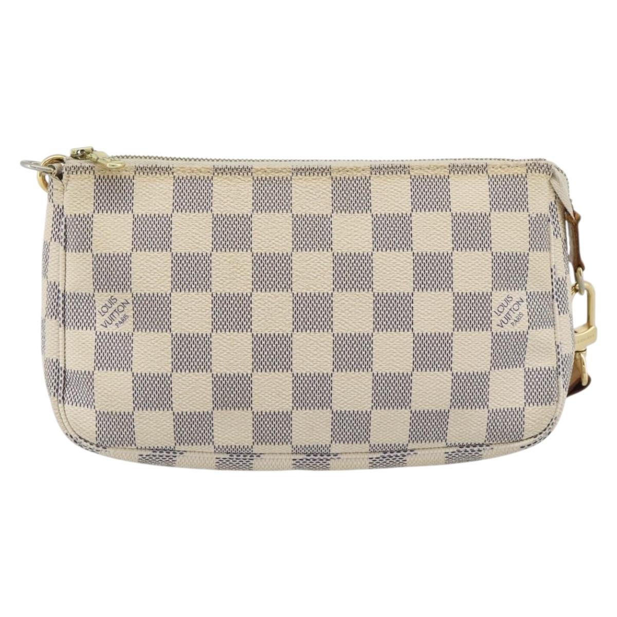 LOUIS VUITTON Damier Azur Pochette Accessoires Pouch N51986 LV Auth 191619