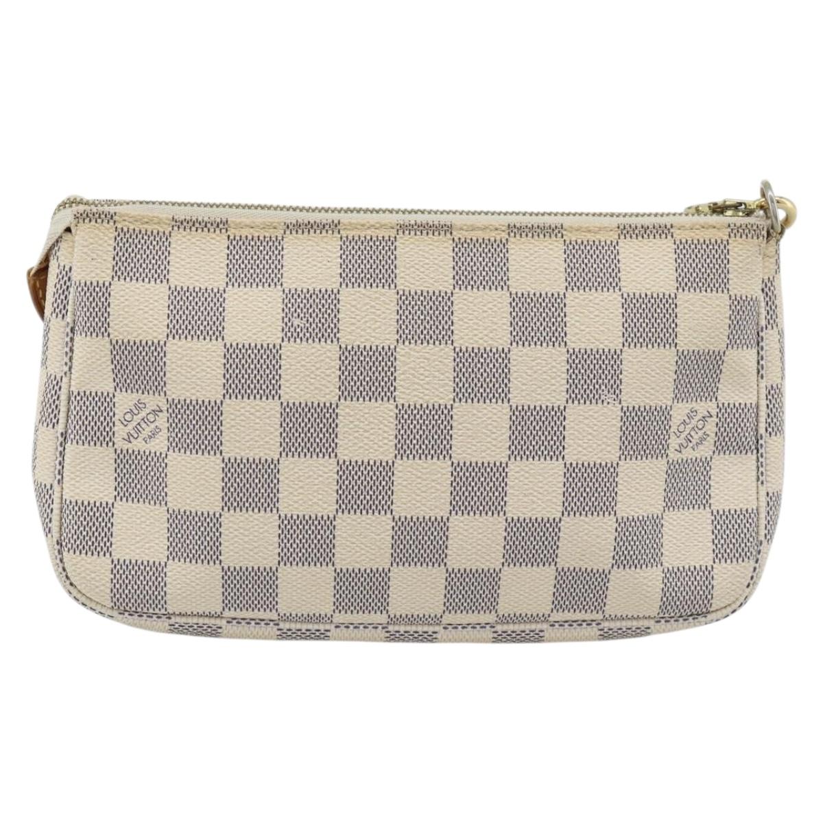 LOUIS VUITTON Damier Azur Pochette Accessoires Pouch N51986 LV Auth 191619