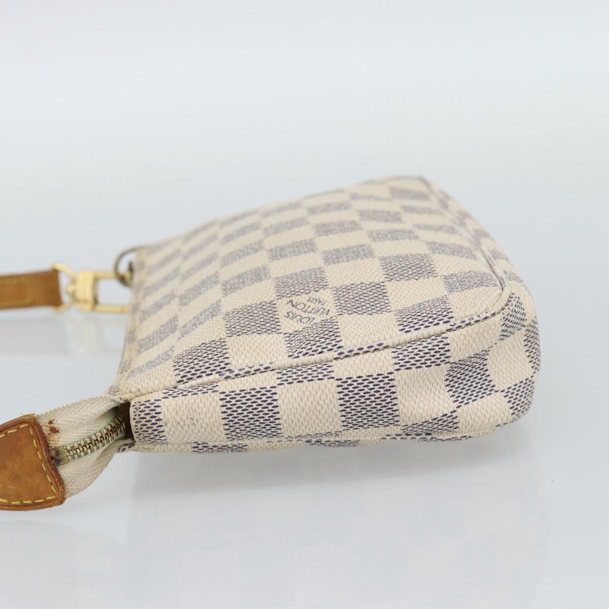 LOUIS VUITTON Damier Azur Pochette Accessoires Pouch N51986 LV Auth 191619
