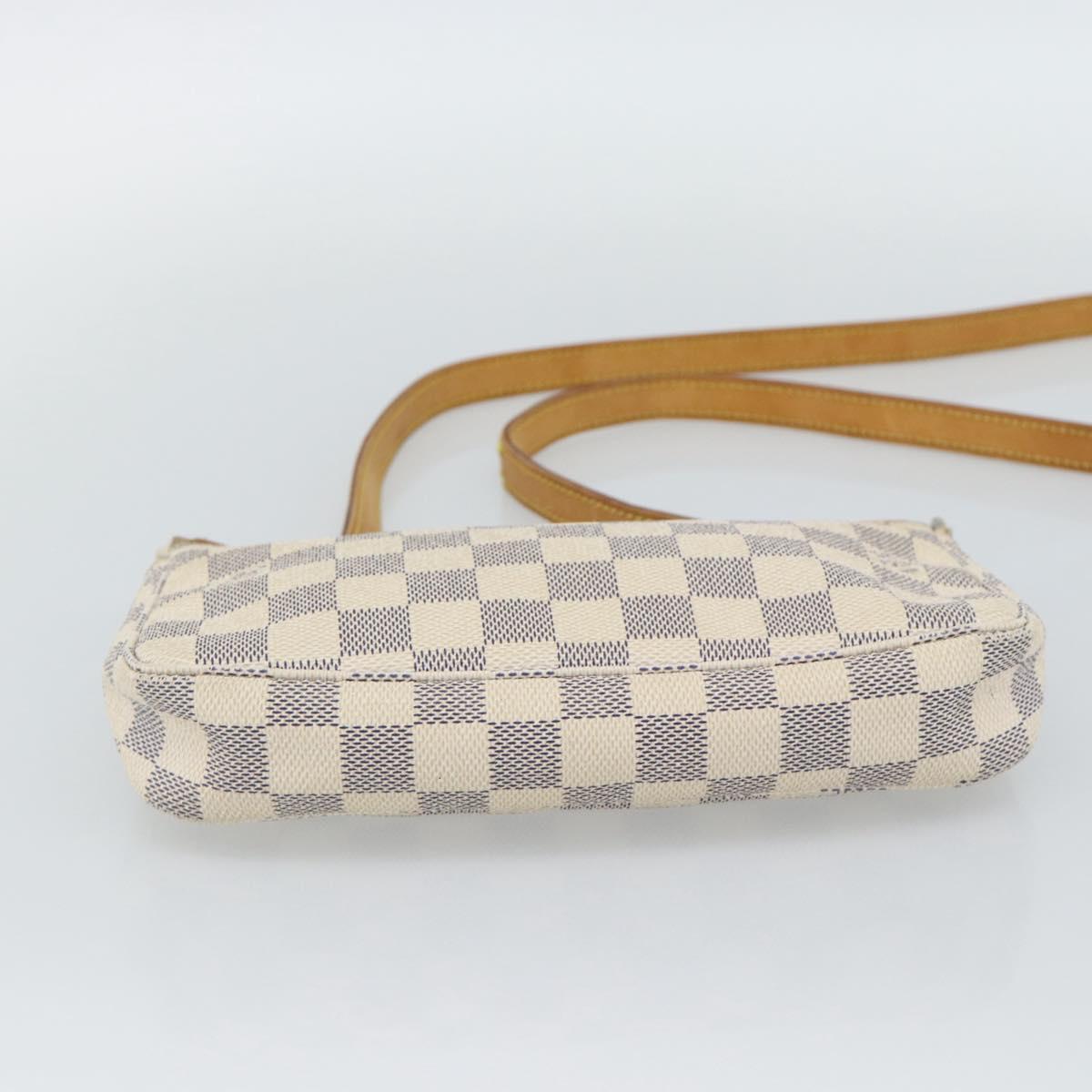 LOUIS VUITTON Damier Azur Pochette Accessoires Pouch N51986 LV Auth 191619