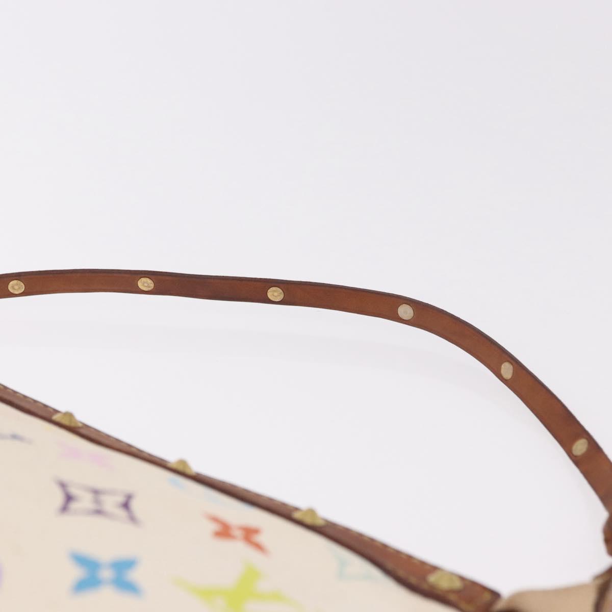 LOUIS VUITTON Monogram Multicolor Pochette Accessoires White M92649 Auth 191620