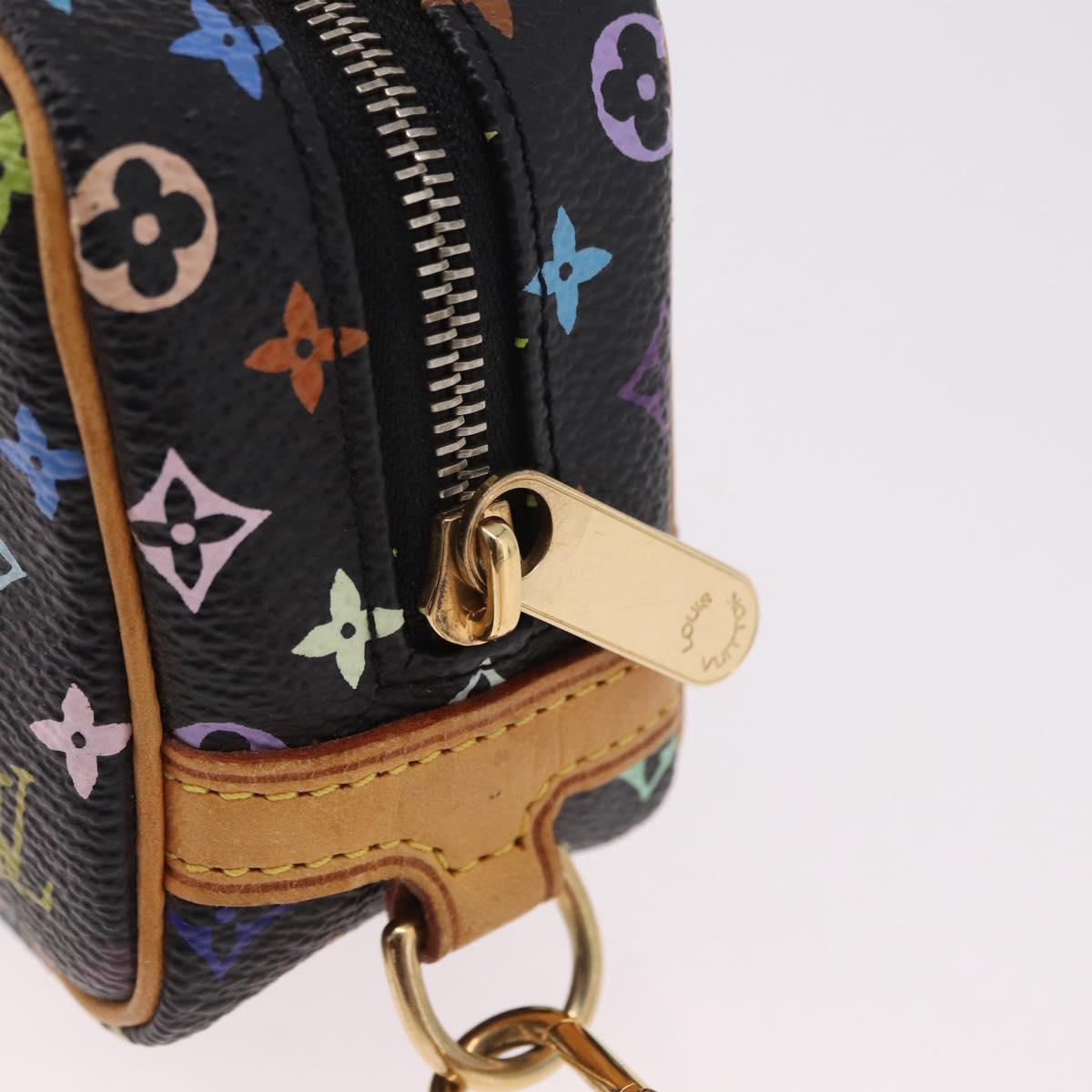 LOUIS VUITTON Monogram Multicolor Trousse Wapity Pouch Black M58034 Auth 191621V