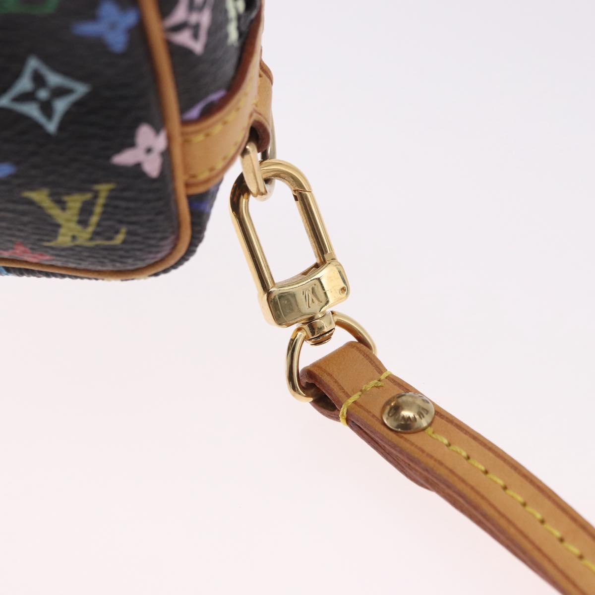 LOUIS VUITTON Monogram Multicolor Trousse Wapity Pouch Black M58034 Auth 191621V