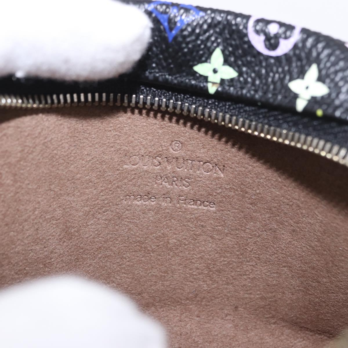 LOUIS VUITTON Monogram Multicolor Trousse Wapity Pouch Black M58034 Auth 191621V