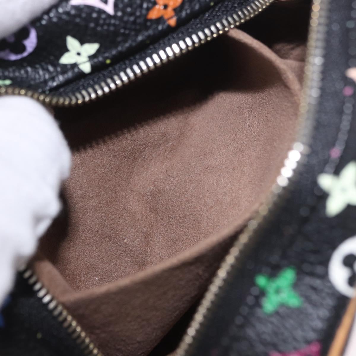 LOUIS VUITTON Monogram Multicolor Trousse Wapity Pouch Black M58034 Auth 191621V