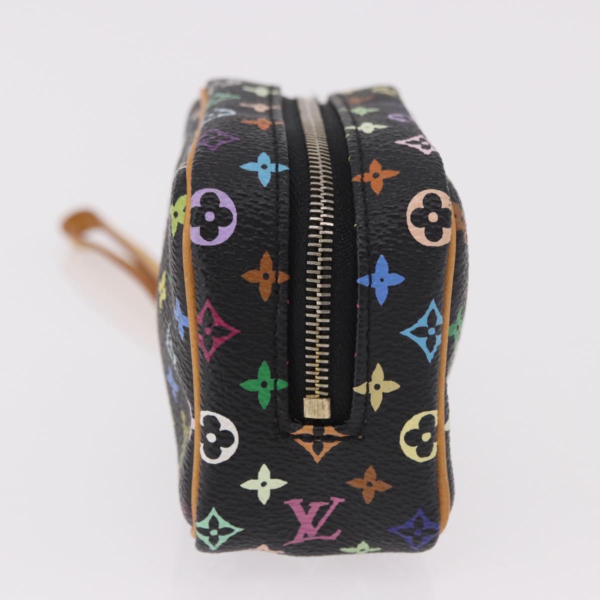 LOUIS VUITTON Monogram Multicolor Trousse Wapity Pouch Black M58034 Auth 191621V