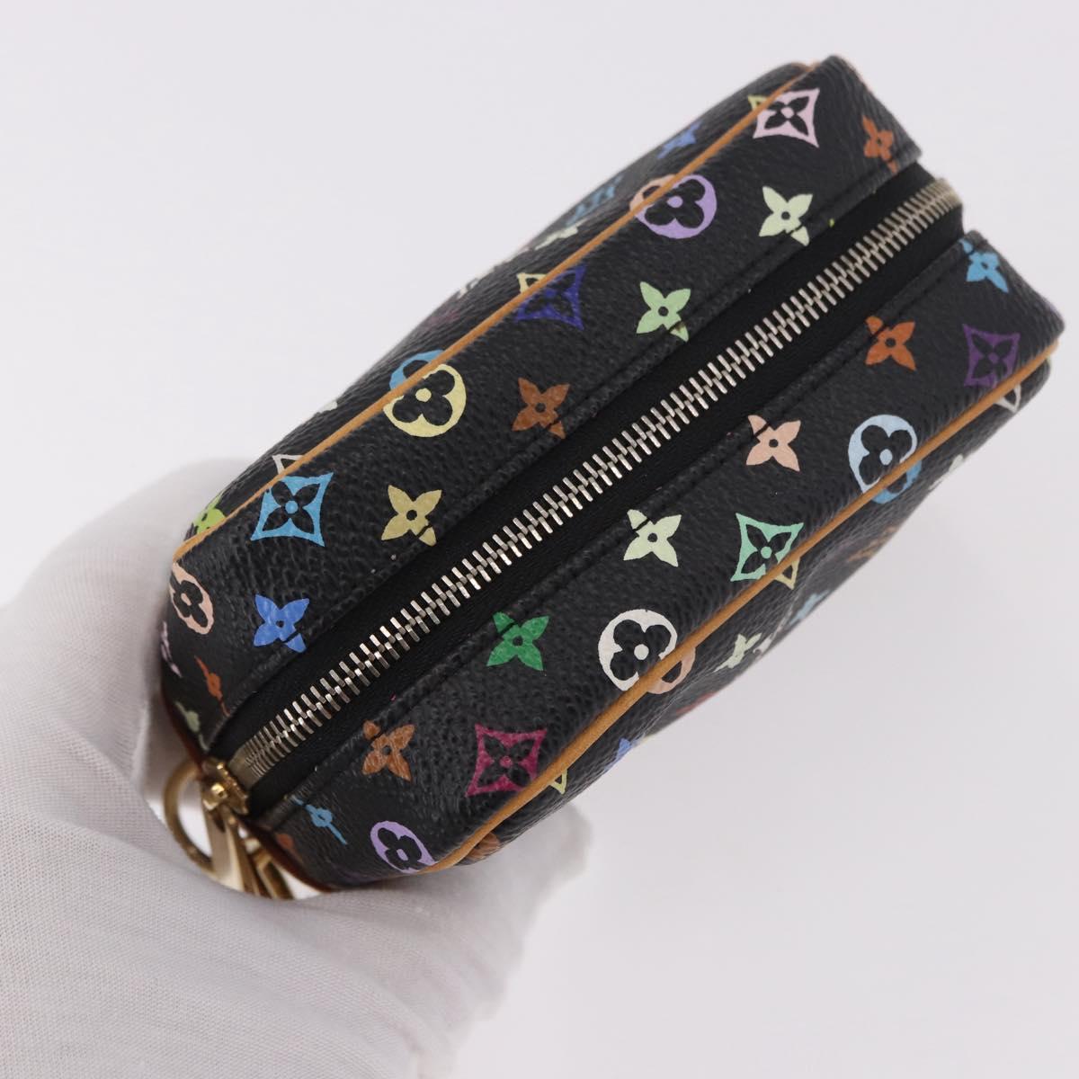 LOUIS VUITTON Monogram Multicolor Trousse Wapity Pouch Black M58034 Auth 191621V