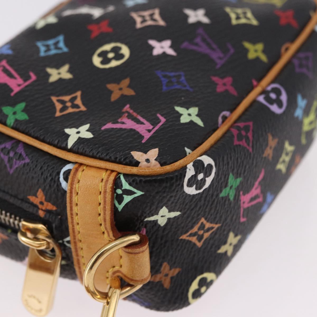 LOUIS VUITTON Monogram Multicolor Trousse Wapity Pouch Black M58034 Auth 191621V