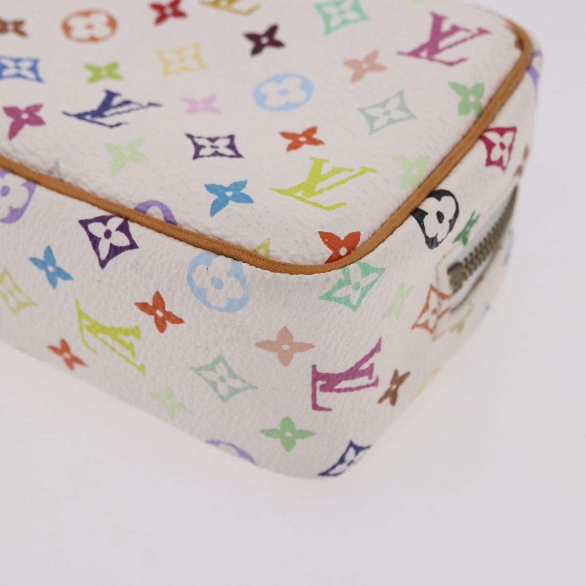 LOUIS VUITTON Monogram Multicolor Trousse Wapity Pouch White M58033 Auth 191622V