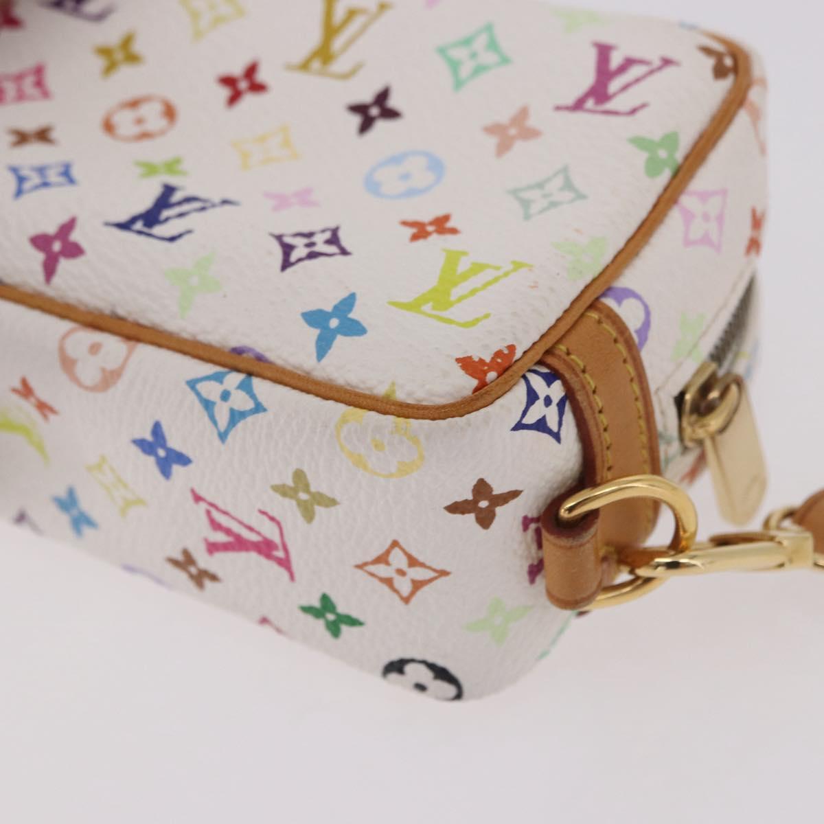 LOUIS VUITTON Monogram Multicolor Trousse Wapity Pouch White M58033 Auth 191622V