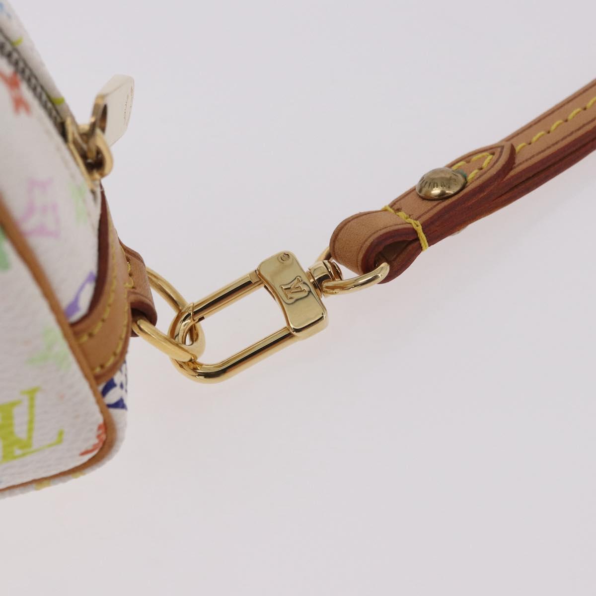 LOUIS VUITTON Monogram Multicolor Trousse Wapity Pouch White M58033 Auth 191622V