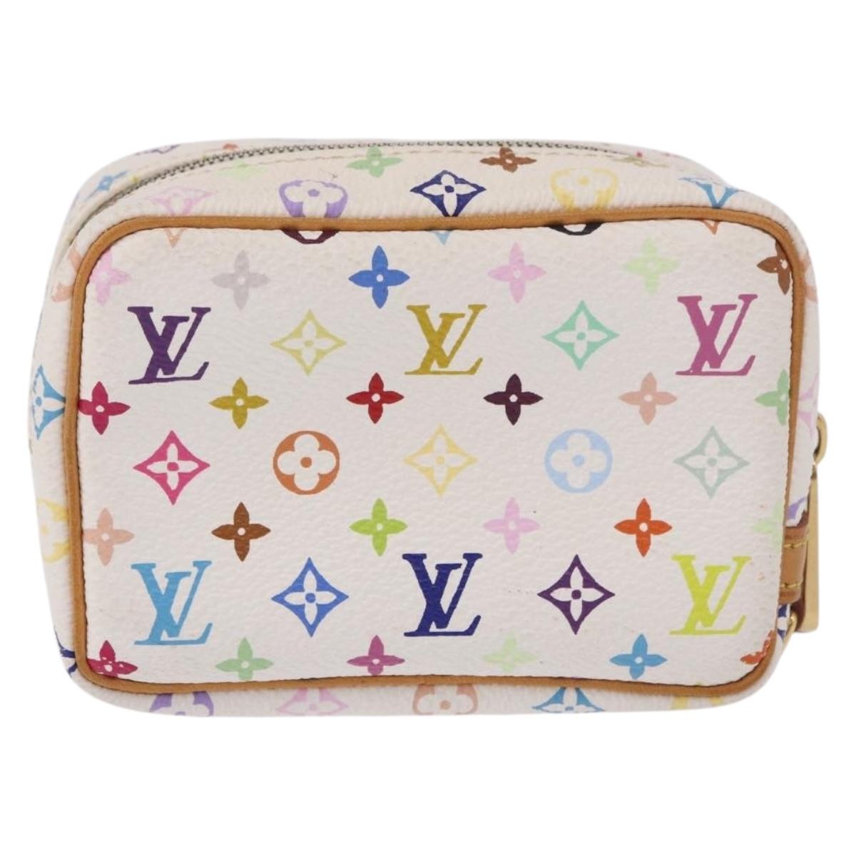 LOUIS VUITTON Monogram Multicolor Trousse Wapity Pouch White M58033 Auth 191622V