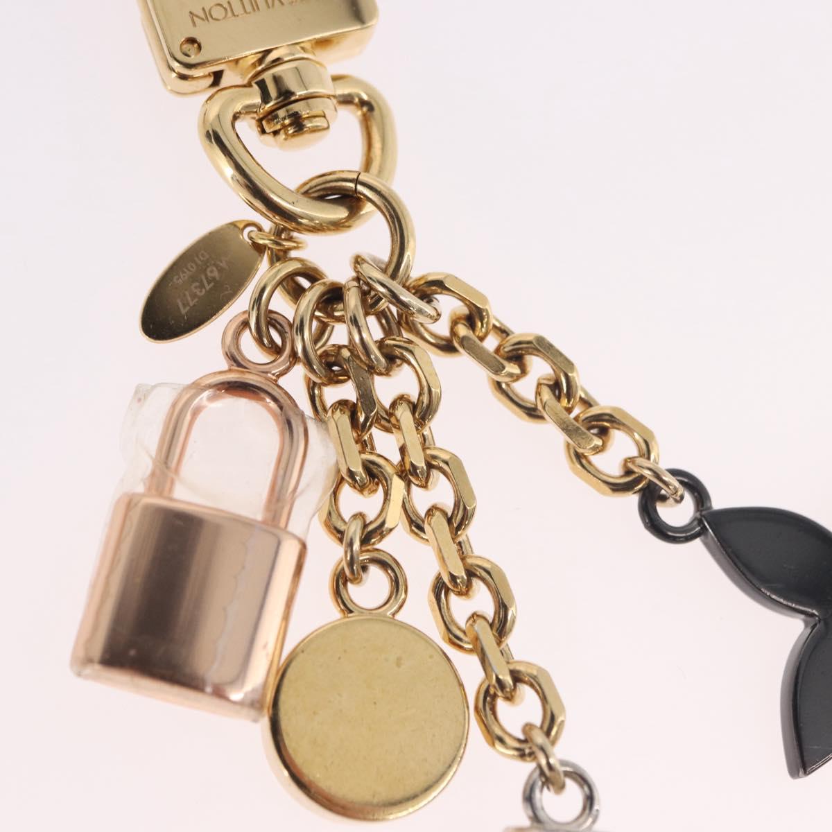 LOUIS VUITTON CaleidoV Bag Charm Metal Gold Tone Silver M67377 LV Auth 191624M