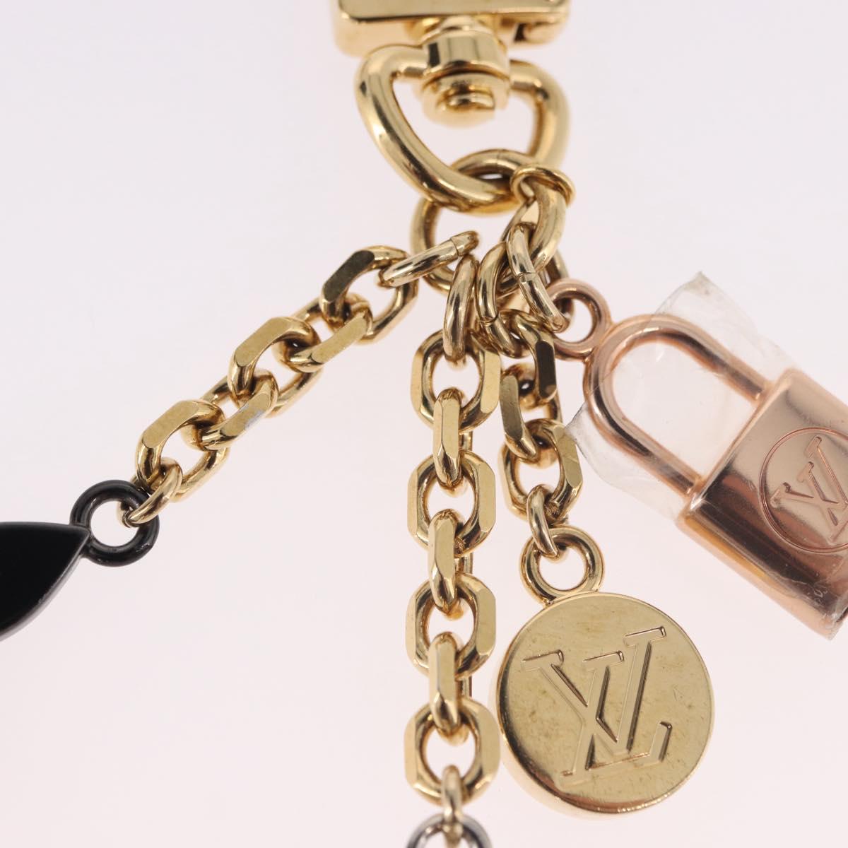 LOUIS VUITTON CaleidoV Bag Charm Metal Gold Tone Silver M67377 LV Auth 191624M