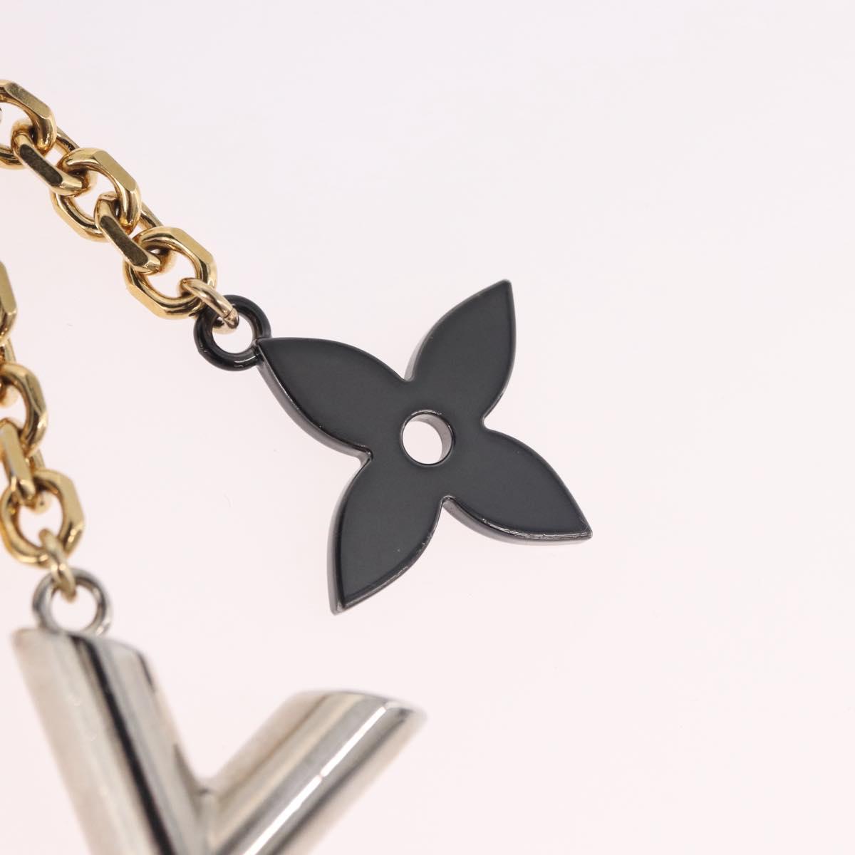 LOUIS VUITTON CaleidoV Bag Charm Metal Gold Tone Silver M67377 LV Auth 191624M