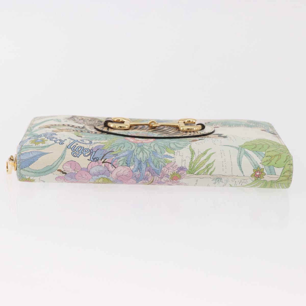 GUCCI Horsebit Long Wallet Leather Multicolor Gold 621889 Auth 191626M