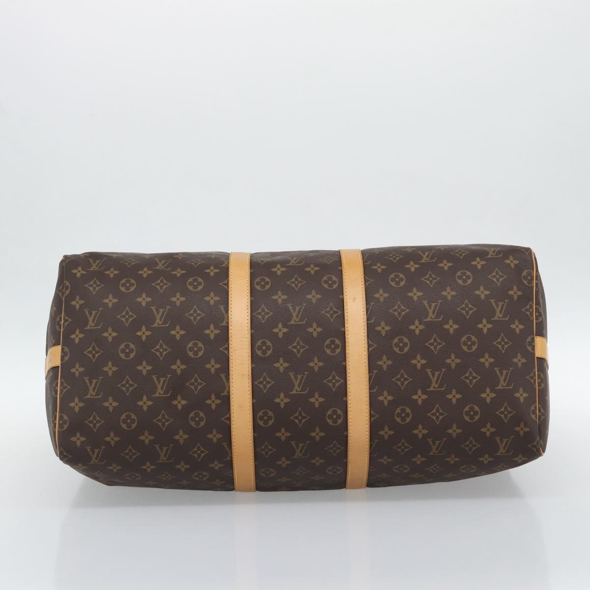 LOUIS VUITTON Monogram Keepall Bandouliere 55 Boston Bag M41414 LV Auth 191636