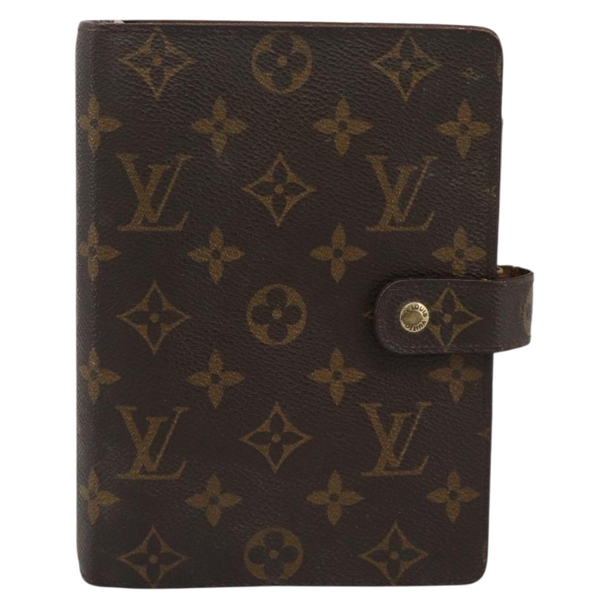 LOUIS VUITTON Monogram Agenda MM Day Planner Cover R20105 LV Auth 191639