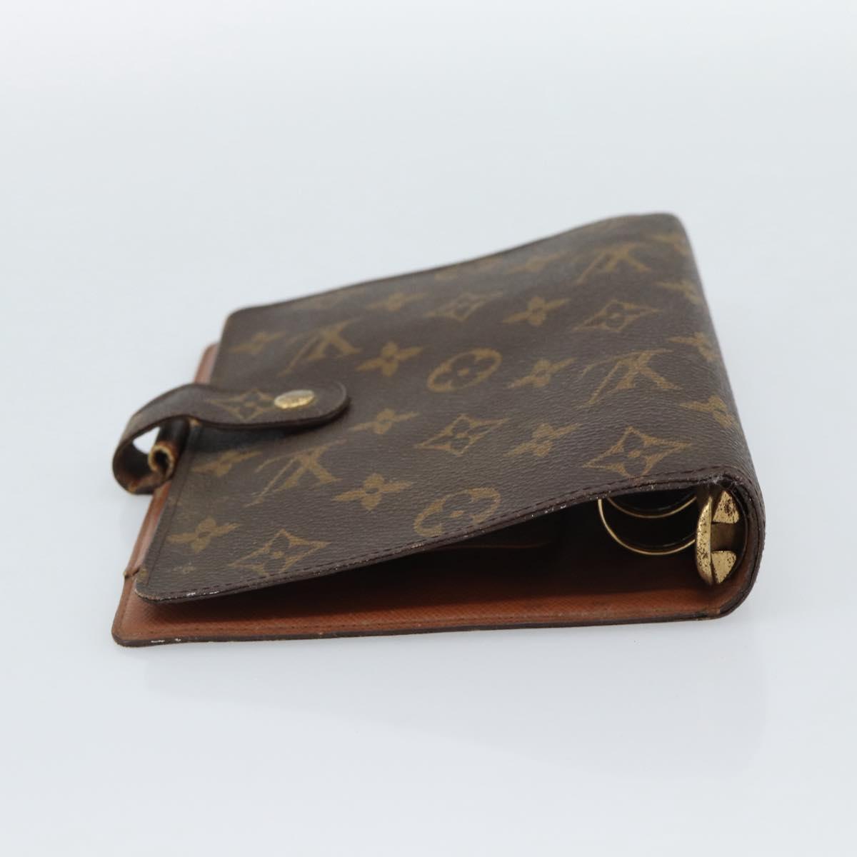 LOUIS VUITTON Monogram Agenda MM Day Planner Cover R20105 LV Auth 191639