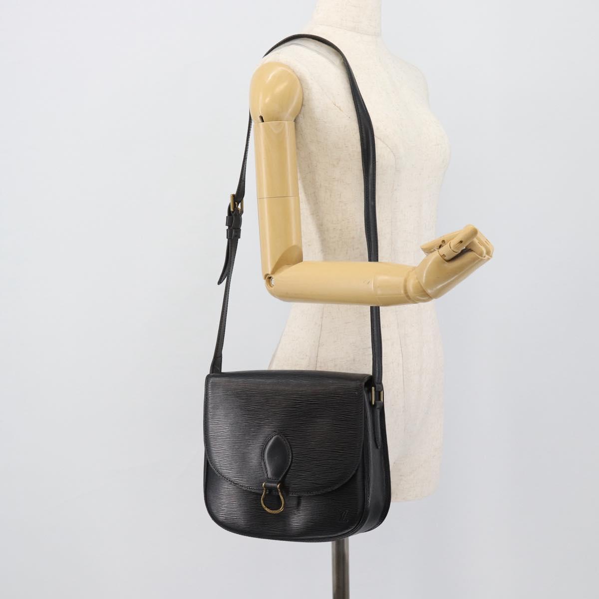 LOUIS VUITTON Epi Saint Cloud GM Shoulder Bag Black M52192 LV Auth 191640