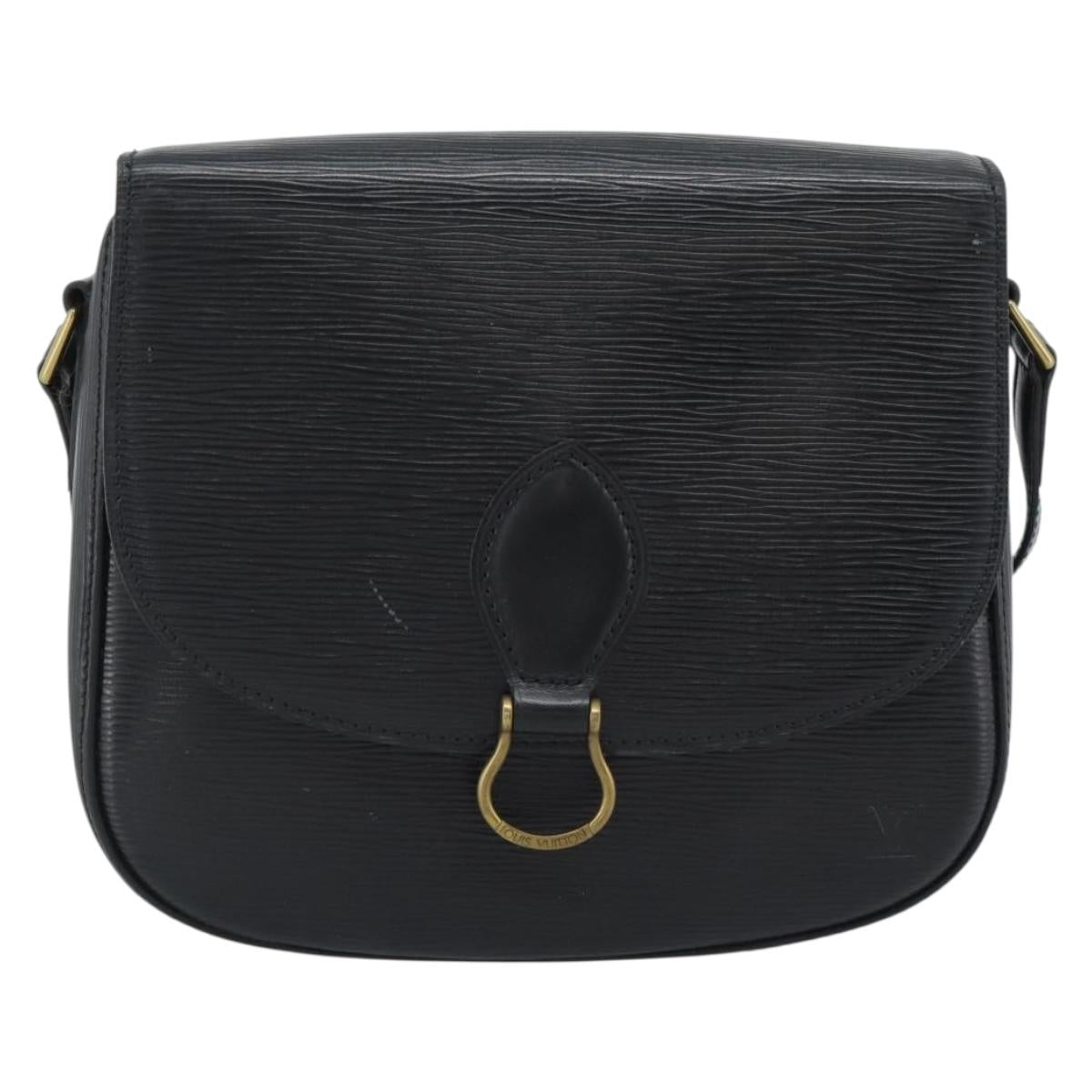 LOUIS VUITTON Epi Saint Cloud GM Shoulder Bag Black M52192 LV Auth 191640