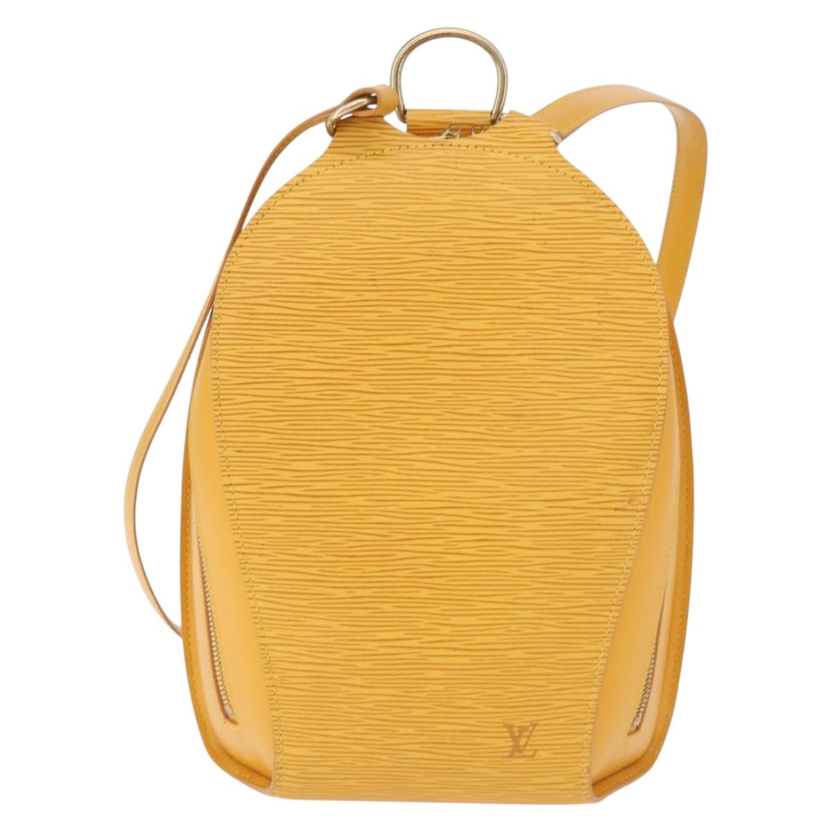 LOUIS VUITTON Epi Mabillon Backpack Yellow M52239 LV Auth 191641
