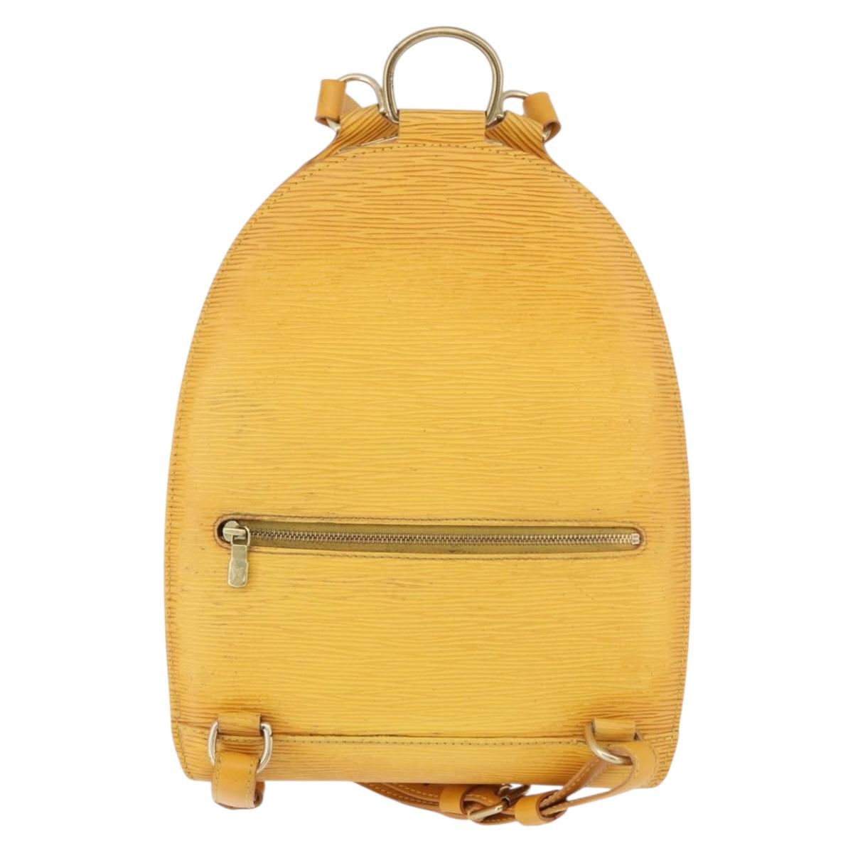 LOUIS VUITTON Epi Mabillon Backpack Yellow M52239 LV Auth 191641