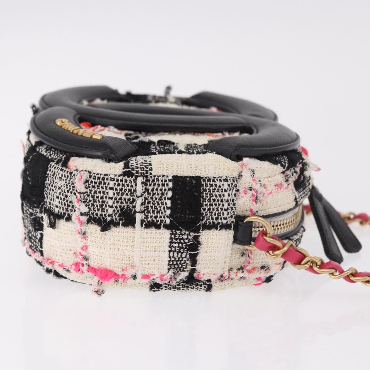 CHANEL Matelasse Chain Shoulder Bag Tweed Multicolor Gold CC Auth 191646SM